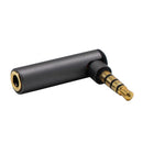 (1 Pack) 3.5mm Male to Female Auxiliary Stereo Audio Headphone Jack AUX Adapter [4-Conductor | 24K Gold Plated Plug] for iPhone, Smartphones, Tablets, Speakers, Microphone & Card Readers Gray
