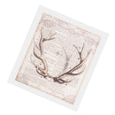 Newspaper Deer Antlers Canvas Painting Wall Art Poster Picture Prints Home Hotel Decor