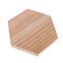 Hexagon Plain Unpainted Wooden Necklace Earrings Jewelry Display Organizer