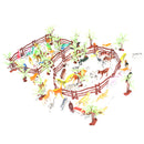 100 Pieces Mini Jurassic Dinosaur Animal Action Figures Model DIY Scene Kits Playset Kids Toy Gift