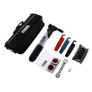 16 in 1 Multi-Function Bike Bicycle Cycling Mechanic Repair Tool Kit with Tire Pry Bars Wrench Pump