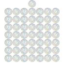 50 Pieces 12mm Resin Round Cabochon Rhinestone Flatback Embellishments White