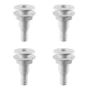4 Pieces 1" Plastic Thru-Hull Bilge Pump And Aerator Hose Fitting For Boats
