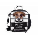 Portable Insulated Thermal Cooler Cute Bad Dog Animal Design Lunch Box Office School Carry Tote Picnic Case Storage Bag