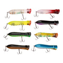 8Pcs Fishing Lures Set Floating Popper Minnow Artificial Hard Baits Wobblers 8cm