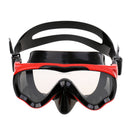 Anti Fog Diving Mask Silicone Skirt Strap Scuba Dive Goggles, Youth Kids Snorkeling Diving Mask Leakproof and Waterproof (Black/Red)