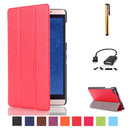Smart Case Cover with Magnetic Auto Wake & Sleep for Huawei MediaPad M2 Red