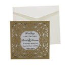 10pcs Invitation Cards with Lace Flower Wedding Birthday Anniversary Parties