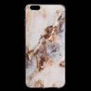 Granite Marble Effect Soft Back Case Cover For iPhone 6 Plus/ 6s Plus Coffee