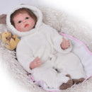 Real Life 22inch Reborn Awake Baby Doll Girl Boy Newborn Size Fake Toddler Doll Â– Hand Rooted Mohair Hair and Hand-drawn Nails
