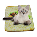 Zipped Delicate Bread Toast Pillow Plush Cushion Pet Cat Mat Kids Stuffed Toys, Washable