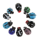 10 Pieces Glass Spacer Loose Ladybug Beads Colored fit Bracelet Earring Pendant Jewelry Charms Making