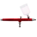 Red Gravity Feed Spray Airbrush Tattoo Art Makeup Paint Sprayer Tool Set