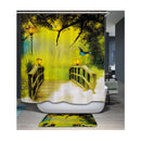 Home Bedroom Shower Room Door Window Decor Fabric Water-Resistant 3D Shower Curtain With 12 Hooks 7