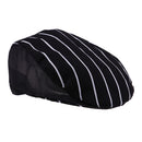 Baker Cap Cotton Bakery Hat Professional Catering Chef Cap Lines Pattern