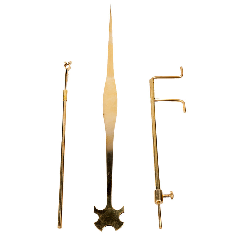 1 Set Copper Sound Post Gauge Measurer with Retriever Clamp & Setter for 4/4 Cello Repair Tools