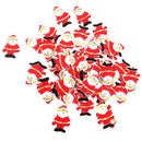 50 Pieces Wood Christmas Decor Santa Claus Ornaments Hanging Pendant Gift