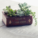 Garden Planter Vintage Book Flower Cactus Succulent Plant Pot Box Container