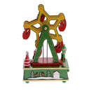 Christmas Music Box Xmas Mini Ferris Wheel Musical Toy Clockwork Ornaments Party Decor Xmas Sownman Bear Pattern
