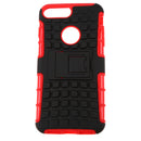 Dual Layer Defender Shockproof Drop Proof High Impact Hybrid Armor Silicone Rugged Case for iPhone 7 plus with Kickstand Red