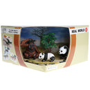 Realistic 3D Scene Box of Animal Families Model Kids Science & Nature Toy Playset - Panda Family Set