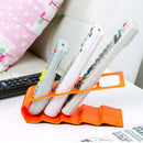 Desktop Remote Control Holder - Holds up to 4 Remotes Phone Stand Orange