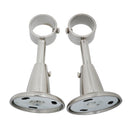2Pcs Aluminium Alloy 28mm Diameter Top Mounted Clothes Rob Lever Wardrobe Rail Supports Bracket