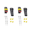 2 Sets 2 Pin Sealed Waterproof Electrical Wire Connector Plug Terminal