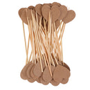 50pcs Rustic Heart Cupcake Picks Food Flags Cake Canape Sticks Wedding Party