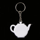 Tea Pot Key Ring Tape Measure Keychain Wedding Party Gift Favors
