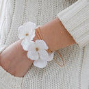 Wedding Bridemaid Flower Girl Wrist Flower White