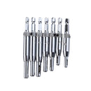 7 Pieces HSS Self Centering Door Cabinet Hinge Twist Wood Drill Bit Hex Hank