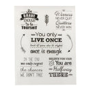 Motto Theme Silicone Rubber Clear Stamp Cling Seal Scrapbooking Diary Card DIY Craft