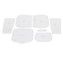 7pcs Leather Sewing Tool Clear Acrylic Wallet Purse Stencil Template Leathercrafts