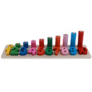 Wooden Stacking Rings Tower Numbers Counting Learning Kids Arithmetical Toy