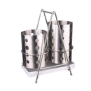 Stainless Chopsticks Cage Cutlery Storage Box Draining Rack Holder Silver