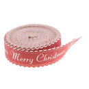 Merry Christmas Cotton Ribbon Gift Wrapping Package Christmas Decor DIY 5 Yd