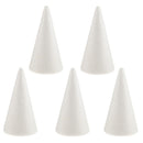 5 Pieces Cone Shaped Styrofoam Foam Ornaments for Handmade DIY Modelling Crafts