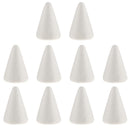 10 Pieces White Cone Shape Styrofoam Doll Ornament for Party Decor DIY Kid Craft