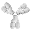 3Pieces Tube Ball Valve Quick Connect Fitting 1/4-Inch Push in Y Type Connector Valve Start RO Water System