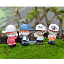 Set of 4 Miniature Fairy Garden Micro Landscape Dollhouse Bonsai Decor Sports Boy