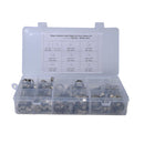 100x Stainless Steel Single Ear Hydraulic Hose Pipe Clamps Fuel Oil Line O-Clips Conversion Kit