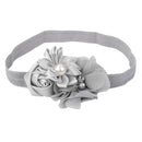 Grey Flower Baby Girls Headband Photography Props Hair Band