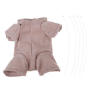 16inch Newborn Baby Doll Supply Suede Cloth Body for Reborn 3/4 Arm Full Leg Doll Kit Beige Color