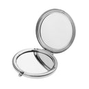 Travel Portable Folding Makeup Mirror Round Compact Pocket Purse Silver