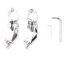1" 32mm Chrome Highway Short Angled Foot Peg Mount Kit For Harley Touring