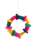 Loofah Sponge Bite-resistant Parrot Chewing Toy Bird Cage Colorful Hanging Decor