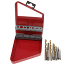 10x Left Hand Drill Bit Broken Bolt Damaged Screw Extractor and Twist Drill Bits Stud Removal Tools Set