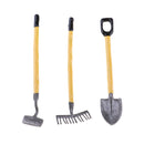 3pcs Dollhouse Miniatures 1:12 Scale Garden Farming Tools Shovels Pitch Set