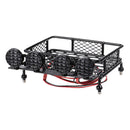 RC 1:10 Roof Rack Luggage &Led Light Bar for Truck Crawler HPI CC01 AXIAL SCX10 RC4WD D90 REDCAT